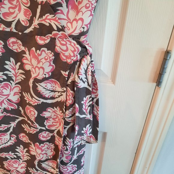 Boden Cotton/Linen Faux Wrap Sleeveless Dress, Size 4R - Picture 4 of 12